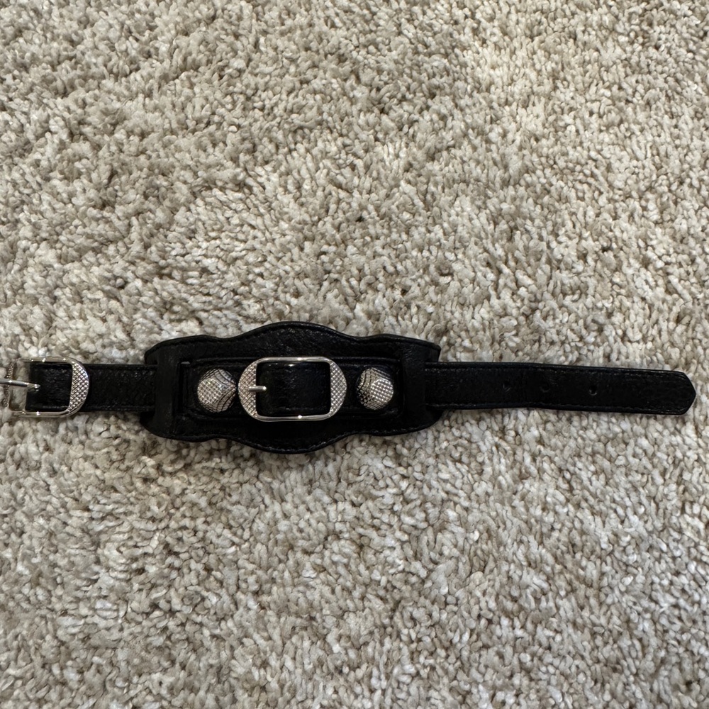 Vintage Balenciaga City Bracelet Black SZ M - Picture 4 of 8